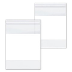 2000 Zip Seal Bags 4 x 6 White Block 2 Mil Poly 4″x6″ Writable Resealable Clear
