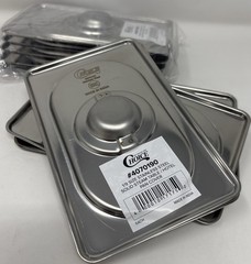 Choice 10 Pk 1/9 Size Stainless Steel Pan Lids with Handle, Table Pan Covers