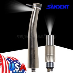 SANDENT Dental Fiber Optic LED High Speed Handpiece fit w/ NSK 6 Hole Coupler ty