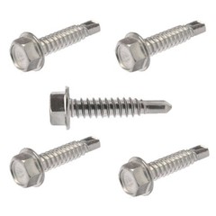 #12 Hex Washer Head Self Drilling Sheet Metal Tek Screws 410 Stainless Steel