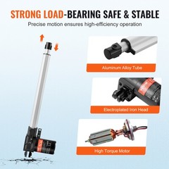 VEVOR Linear Actuator 12V 14In Heavy Duty 1320lbs/6000N 0.19″/s IP44 Protection