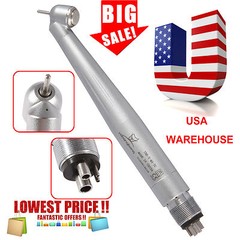 Dental 45 Degree Angle Surgical Handpiece High Speed Push Button Turbine 4 Holes