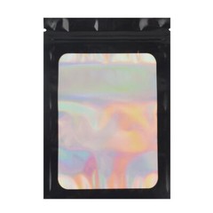 Holographic Mylar Bags Smell Proof Food Storage Zip Seal Foil Pouch Candy Bag
