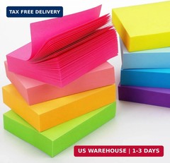 24 Pads Sticky Notes 1.5×2 inch Bright Colors Self-Stick Pads Total 1920 Sheets