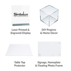 Clear Cast Plexiglass Acrylic Sheet 6×12 Multipurpose High-Clarity DIY Pack of 2