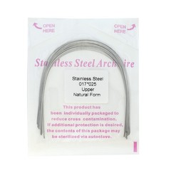 100pcs Orthodontic Archwire Stainless Steel Brace Wires Natural Round Rectanglar