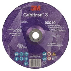 3M Cubitron 90048 Cut-Off Wheel, Type 27, 6 In Dia, 0.045 In Thick, 7/8 In
