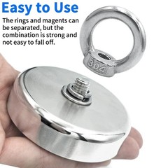 Super Strong N52 Neodymium Fishing Magnet Hook Heavy Duty Rare Earth Power Grips