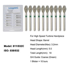Dental Burs Diamond Bur FG Barrel Coarse High Speed Friction Grip 811/032C