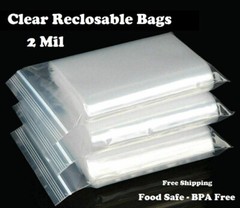 100 -10″ x 12″ Plastic Clear Reclosable Zip Lock Bag 2 Mil