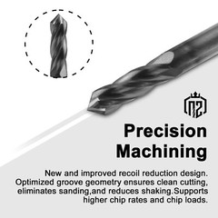 5Pcs 4 Flute 90 Degree 3/16″ x 5/8 “x 2” Solid Carbide Drill Mill – AlTiN Coated