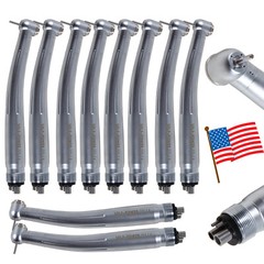 10 NSK PANA MAX Style Dental High Speed Push Button Handpiece 4 Hole Fit SANDENT