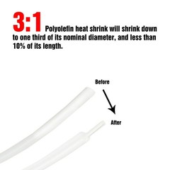 10-100ft Clear 3:1 Ratio Heat Shrink Tubing Φ1/4″ 6.4mm Dual Wall Adhesive Lined