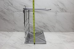2 LOT – Chrome T-Shirt Shopping Bag Rack Stand Store Holder Dispenser Grocery