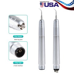 USA Dental Ultrasonic Air Perio Scaler Handpiece Hygienist 2 & 4-Holes 3 Tips CE