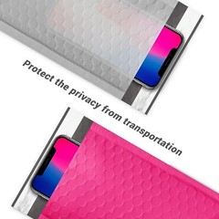 50 #000 4×8 Pink Poly Bubble Padded Envelopes Self-Sealing Mailers