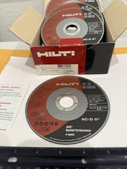 New Qty (25) AC-D Hilti 5” X .045” X 7/8” Cutting Discs, Type 1, 436657