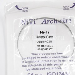 Dental Ortho Archwires Reverse Curve Niti Round Wires With Constant Elasticit