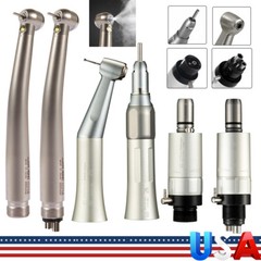 NSK Style Dental High/Low Speed Handpiece Kit E-generator LED Turbine 2/4Hole DM