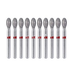 10Pcs/Pack Dental Dimond Burs Football #379-023F Fine Red Azdent