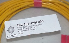 NEW DIAMOND 292-292-120L005 FIBER OPTIC PATCH ASSEMBLY 2X UNIV ALB-S8.66 5M 15FT