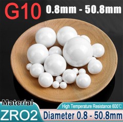 Ceramic Bearing Balls 0.8mm – 50.8mm Dia ZRO2 Zirconium Oxide Ball G10 Precision