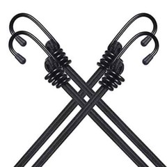 8mm HEAVY DUTY BLACK MARINE GRADE BUNGEE CORD Tarp Tie Down Strap 12-20-30-40″