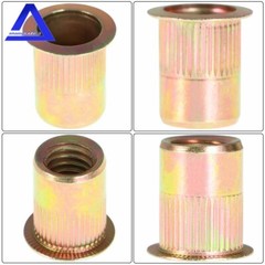 50Pcs 3/8-16 Rivet Nut Rivnut Insert Nutsert Carbon Steel Zinc Plated