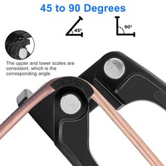 3 in 1 Copper Tube Bender 1/8″ 3/16″ 1/4″ Manual Aluminum Alloy Pipe Bender 90°