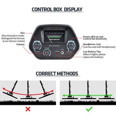 Deep Ground Metal Detector For Adults Underwater Beach Yard Waterproof Seeker US