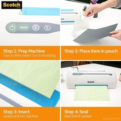 Scotch Thermal Laminating Pouches, 100 Count, Clear, 5 mil., Laminate…