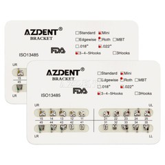 AZDENT Dental Ortho 1st Molar Buccal Tubes /Bracket Braces Mini MBT Roth 018/022