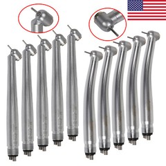 1-5 Dental 45°Degree/Standard Head High Speed Turbine Handpiece 4Hole Fit NSK MD