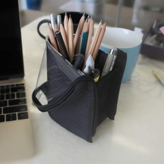 ANEMEL Black Travel Makeup Brush Holder, Organizer Bag Cosmetic Zipper Pouch …