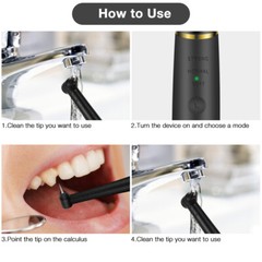 Ultrasonic Tooth Cleaner Kit Dental Plaque Calculus Stain Remover Teeth Cleaning