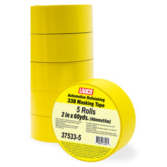 LAUCO Automotive Masking Tape Yellow Painters Tape for Car Painting (2in-5rolls)