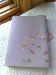 GENUINE LEATHER HANDMADE 144 LINED PAGES INDIA DRAGONFLIES YES TO NEW ADVENTURES