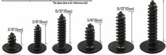 Modified Truss Head Self piercing sharp point Screws #8x 1/2″- 3″ K-Lath Black