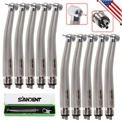 1-10 Packs SANDENT Dental High Speed Handpiece Standard Push Button 4 Holes