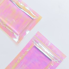 QQ Studio 100 Double Sided Clear Holographic Bags with QuickQlick™ Seal for Food
