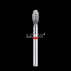10Pcs/Pack Dental Dimond Burs Football #379-023F Fine Red Azdent
