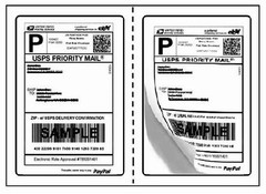 Perforated Round Corner 1000 half sheet 7.5″ x 5.125″ Shipping Labels LUCKYLEO