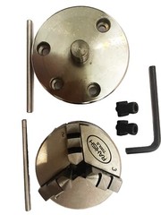 4″ 100 mm Rotary Table Horizontal And Vertical With 65 mm 3 Jaw Chuck Backplate