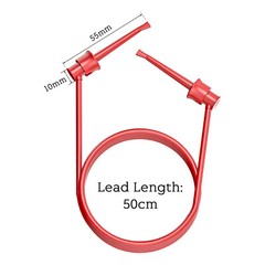 Silicone Test Leads 5PCS Test Hook to Test Hook Cables Wires IC Test Hooks Clips