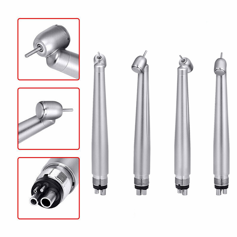Dental 45 Degree Angle 45° High Speed Handpiece Push Button 4 Hole Fit NSK Style