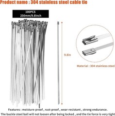 Professional Stainless Steel Cable Tie Gun Kit with 100PCS High-Strength Ties