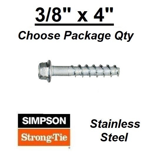 3/8″ x 4″ Stainless Steel THD374000H4SS Titen HD HeavyDuty Concrete Screw Anchor