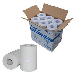 12 Rolls #5101 Hard Wound Paper Roll Towels, 8″ x 350`,White, 12/Case