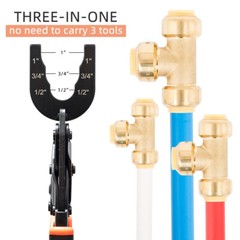3 IN 1 Disconnect Tong Tool for Push to Connect Fittings PEX Brass Removal Tool