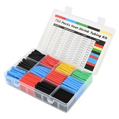 750 x Heat Shrink Tubing Kit Wire Shrink Wrap Tubing Shrink Ratio 2:1